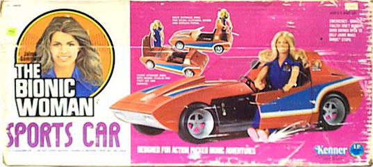 The Bionic Woman Sports Car & Doll Used As Is See